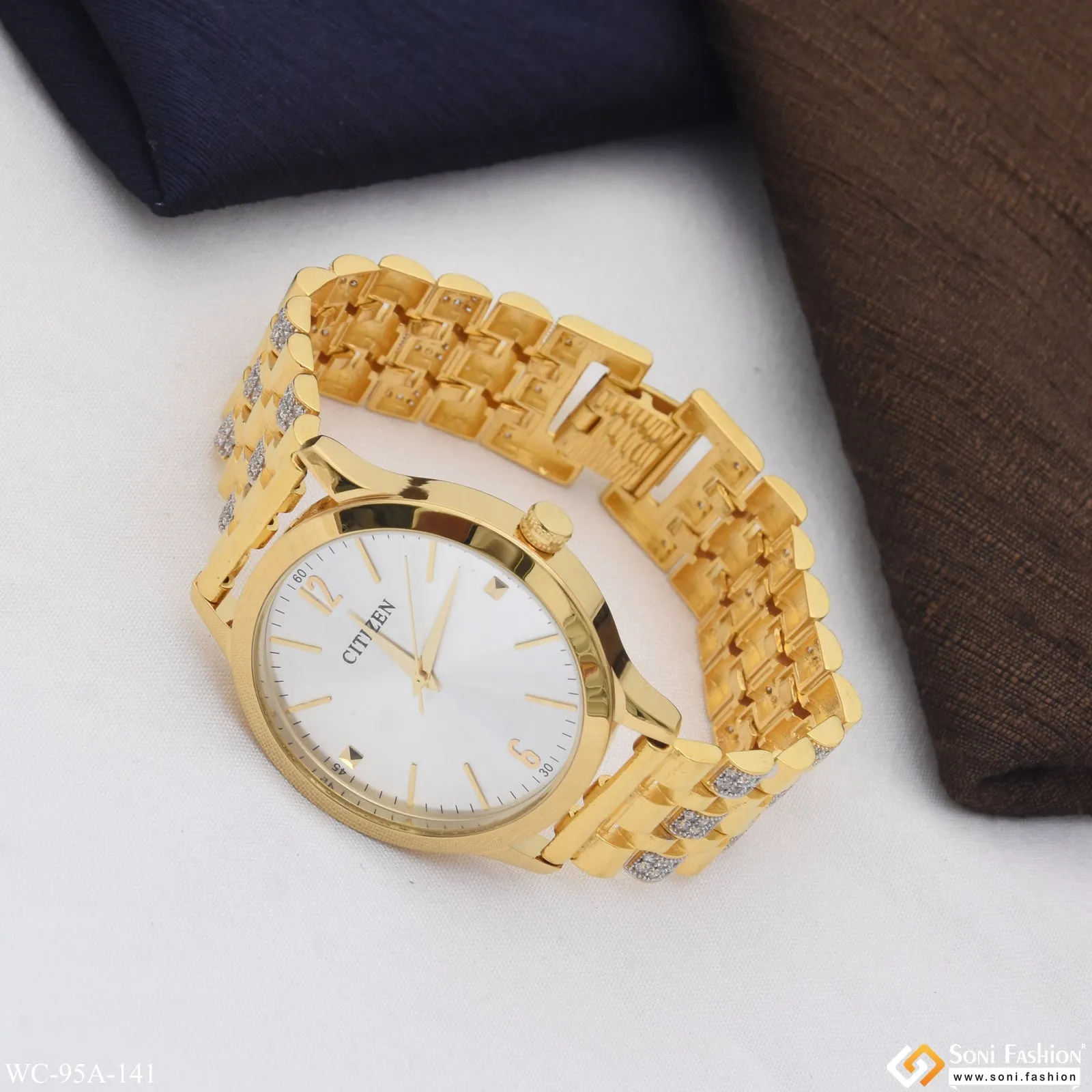 1 Gram Gold Plated Classic Design Superior Quality Watch for Men - Style A141