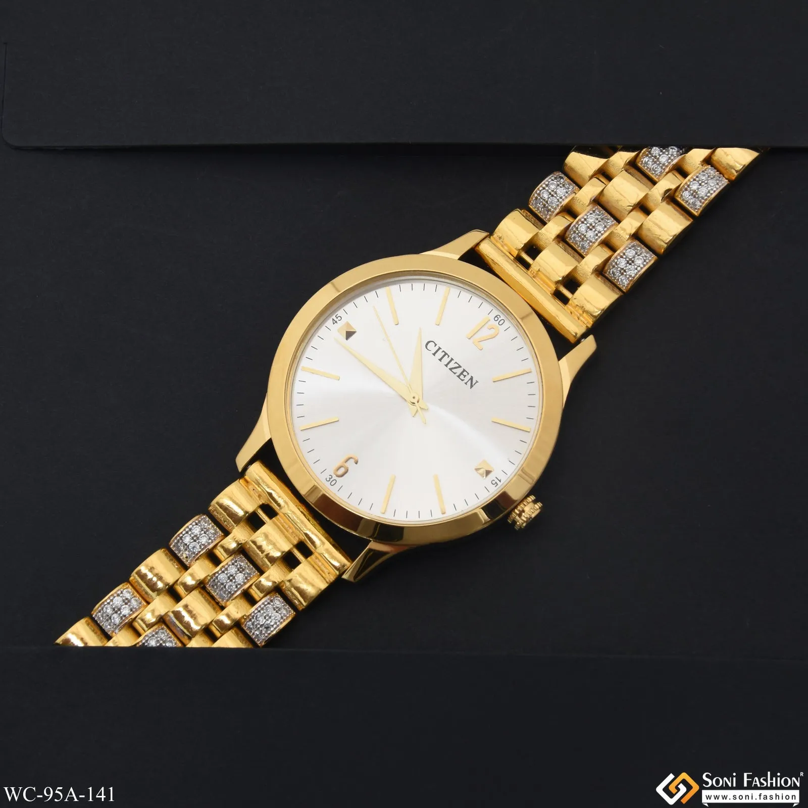 1 Gram Gold Plated Classic Design Superior Quality Watch for Men - Style A141