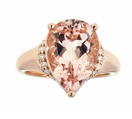 14K GOLD MORGANITE RING SKU# 80040