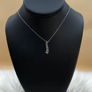 14K White Gold Infinite Diamond Necklace Jewelry Set / 3.7gr