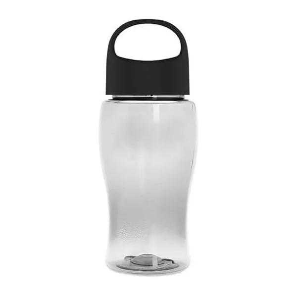 18 Oz. Poly-Pure Jr. Transparent Bottle - Oval Crest Lid (Q513722)