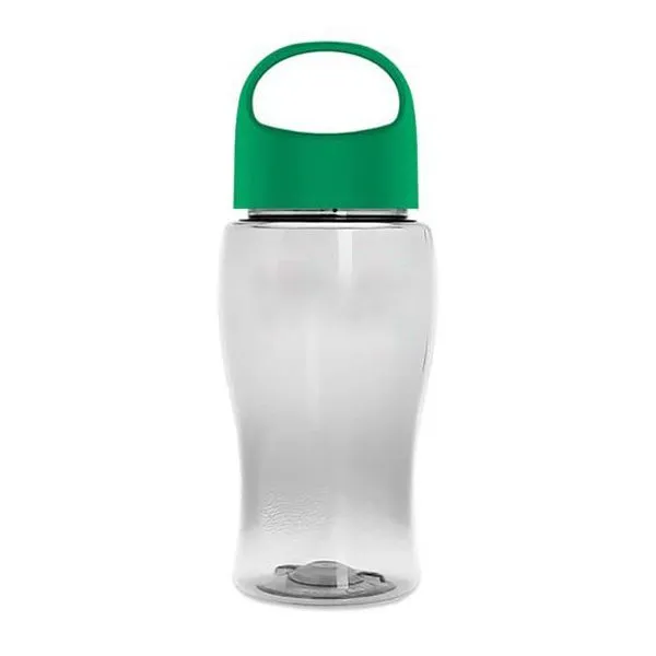 18 Oz. Poly-Pure Jr. Transparent Bottle - Oval Crest Lid (Q513722)