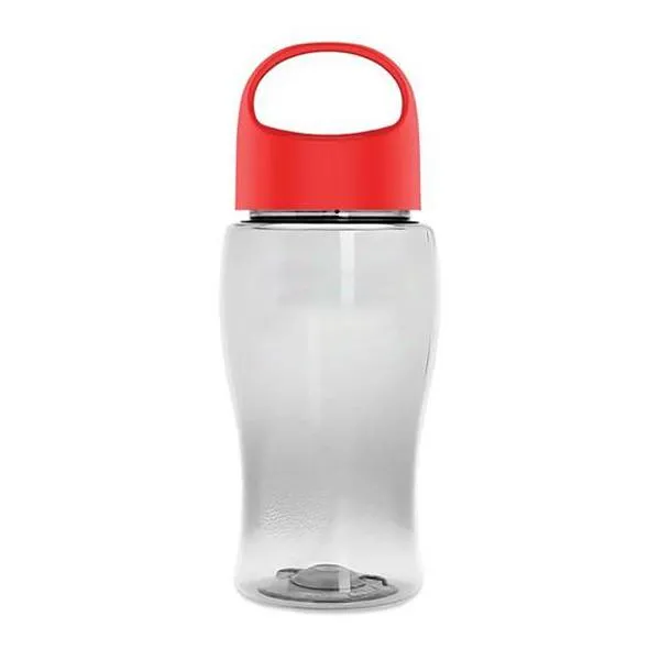 18 Oz. Poly-Pure Jr. Transparent Bottle - Oval Crest Lid (Q513722)