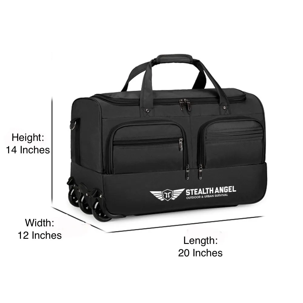 2 Person Rolling Duffle Bag Emergency Kit / Survival Bag (72 Hours) Stealth Angel Survival