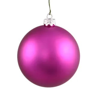 3" Magenta Matte Ball UV Drilled 12/Bag