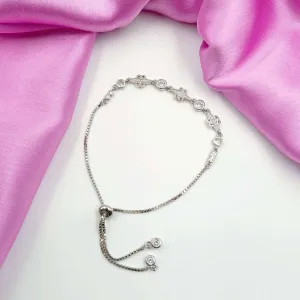 92.5 Silver Charming Dia Bracelet