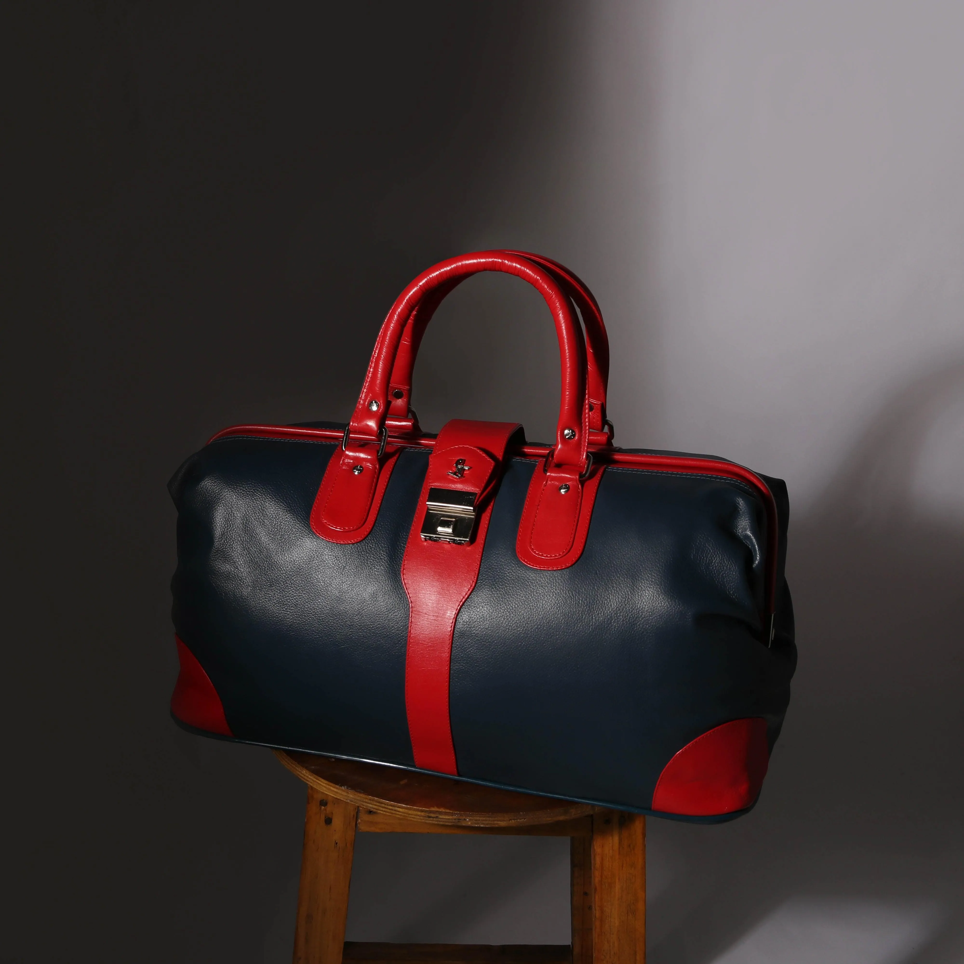 97 Leather Duffle Bag|Dual Color Combination Bag