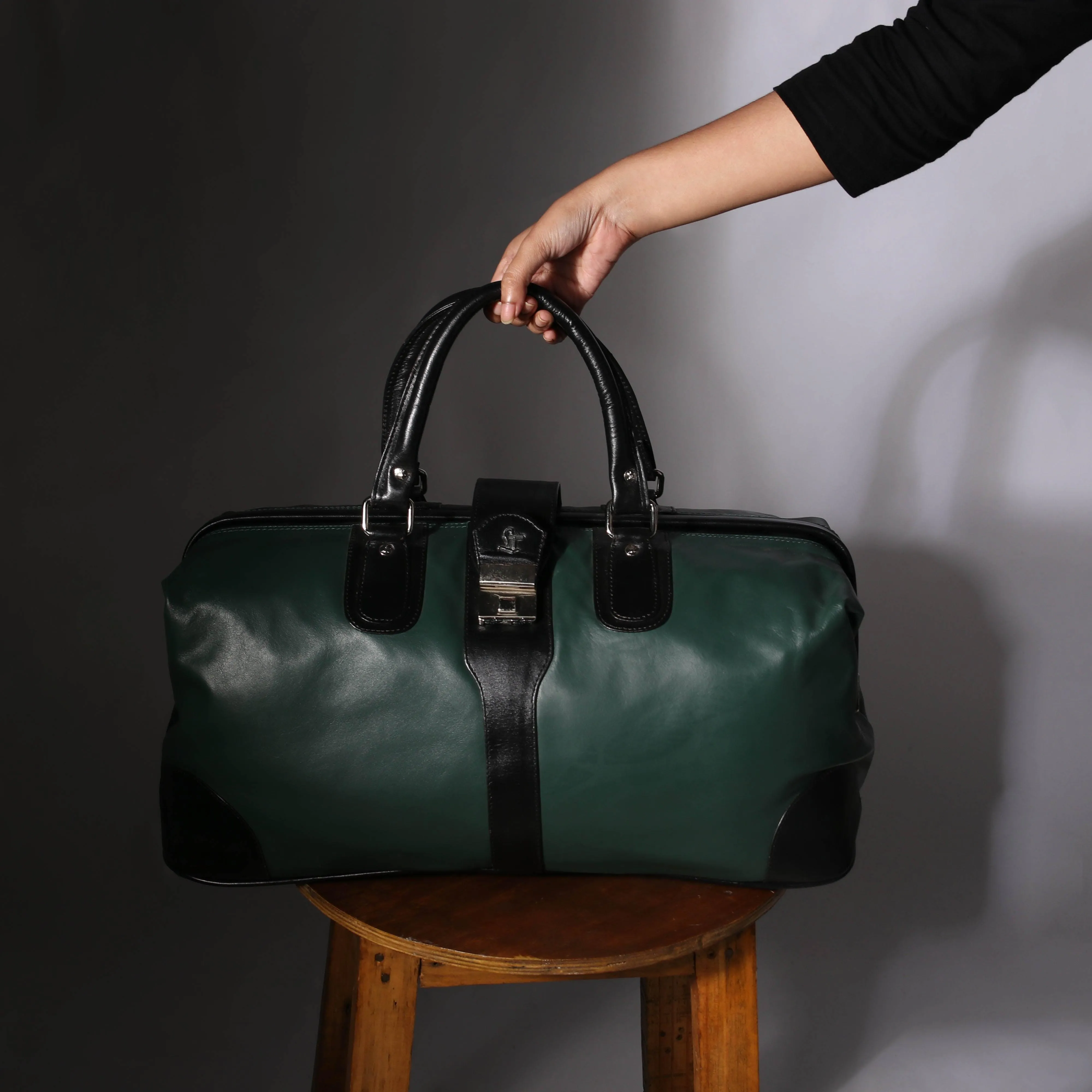 97 Leather Duffle Bag|Dual Color Combination Bag