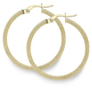 9ct Gold 25mm Round Hoop Earrings