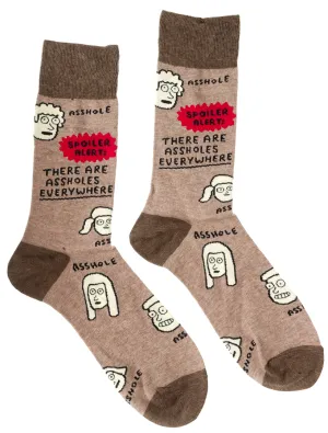 A**HOLES EVERYWHERE MENS SOCKS