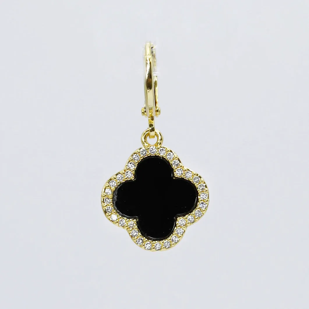 Amelia Black Pendant Gold CH-189