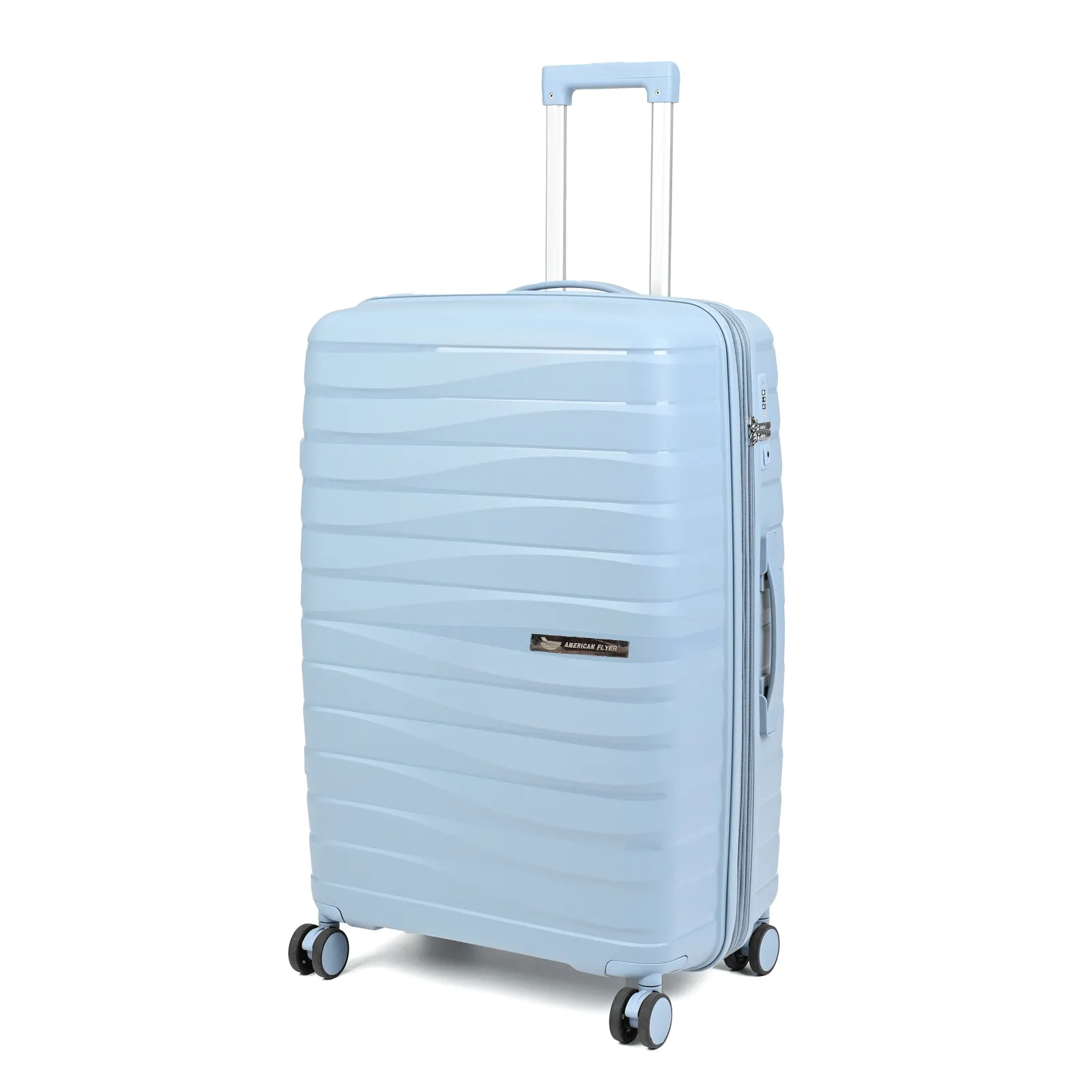 American Flyer Luggage Bag 20 Inch Cabin Size Luggage Trolly - Light Blue