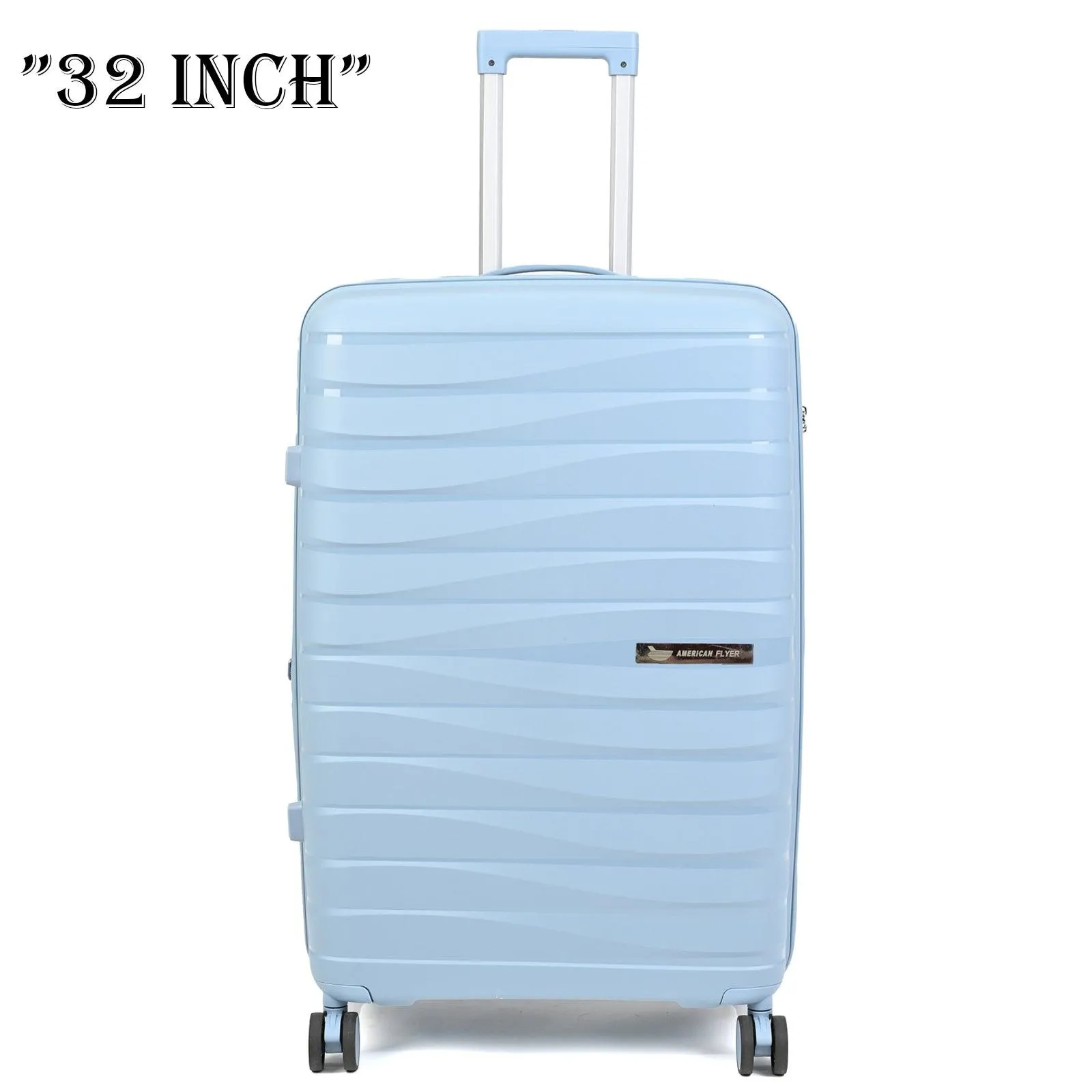 American Flyer Luggage Bag 32 Inch Check-in Luggage Trolly - Light Blue