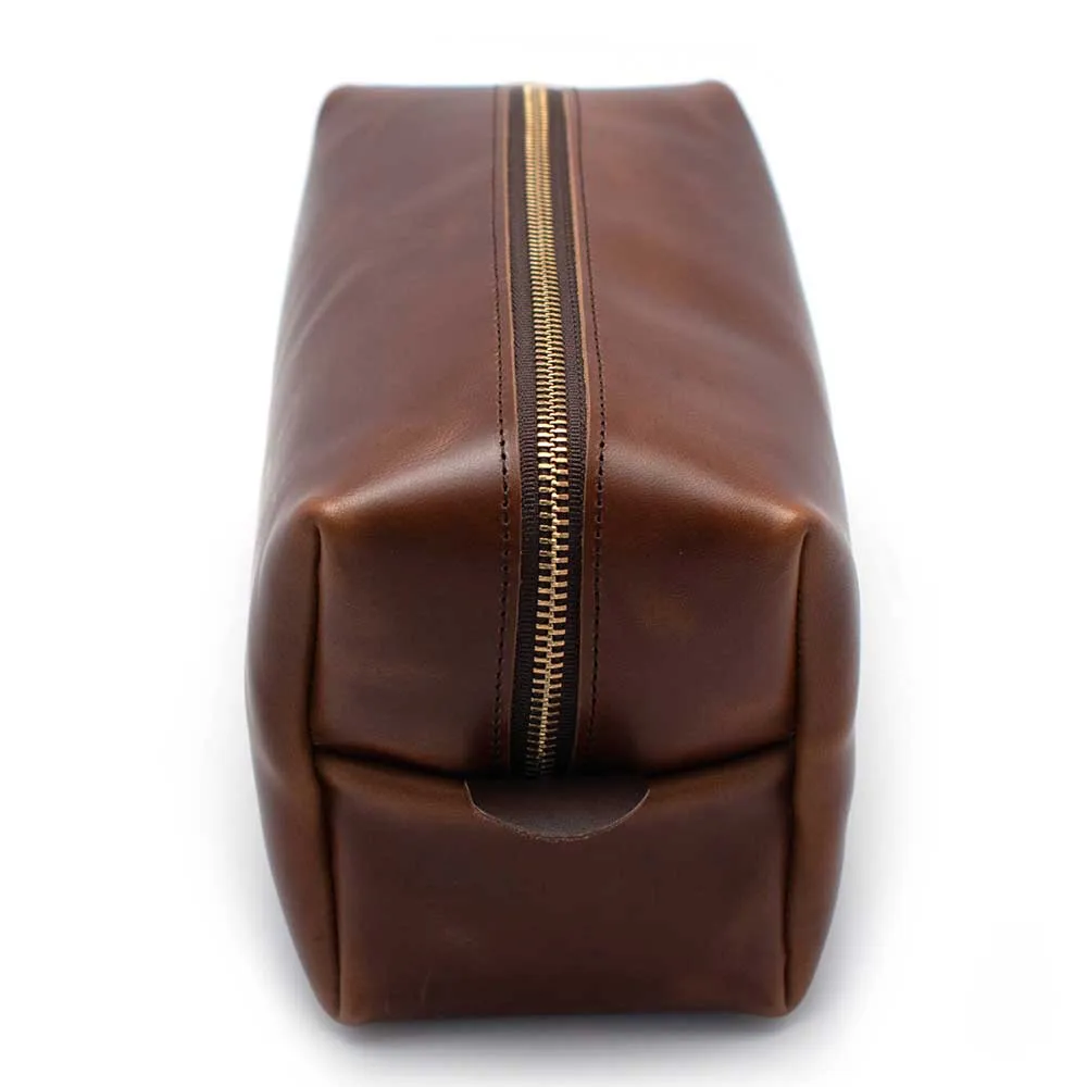 Available March 12th - Leather Travel Kit-Waxy Brown