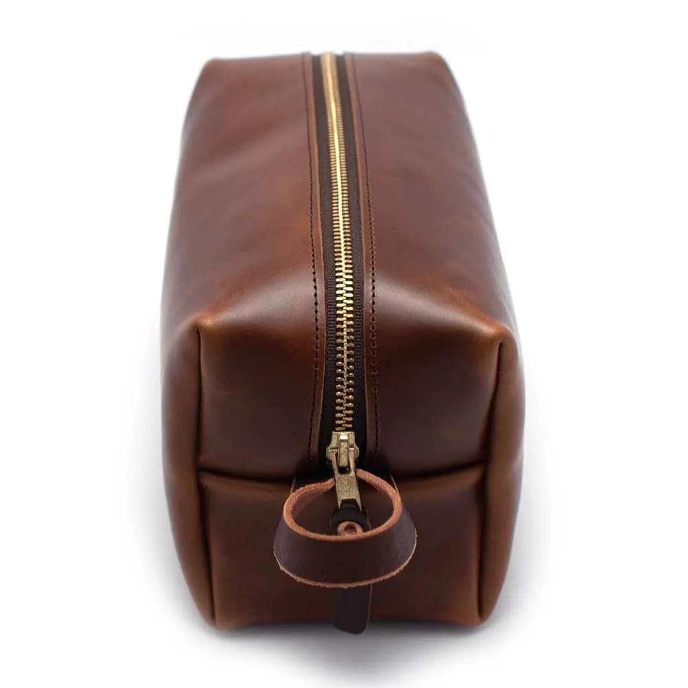 Available March 12th - Leather Travel Kit-Waxy Brown