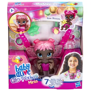 Baby Alive Glo Pixies Minis Carry 'N Care Necklace Rose Blossom