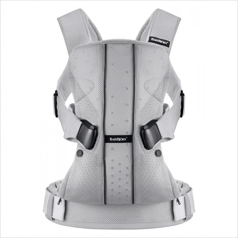 BABYBJÃ–RN Baby Carrier One Cotton in Silver Mesh