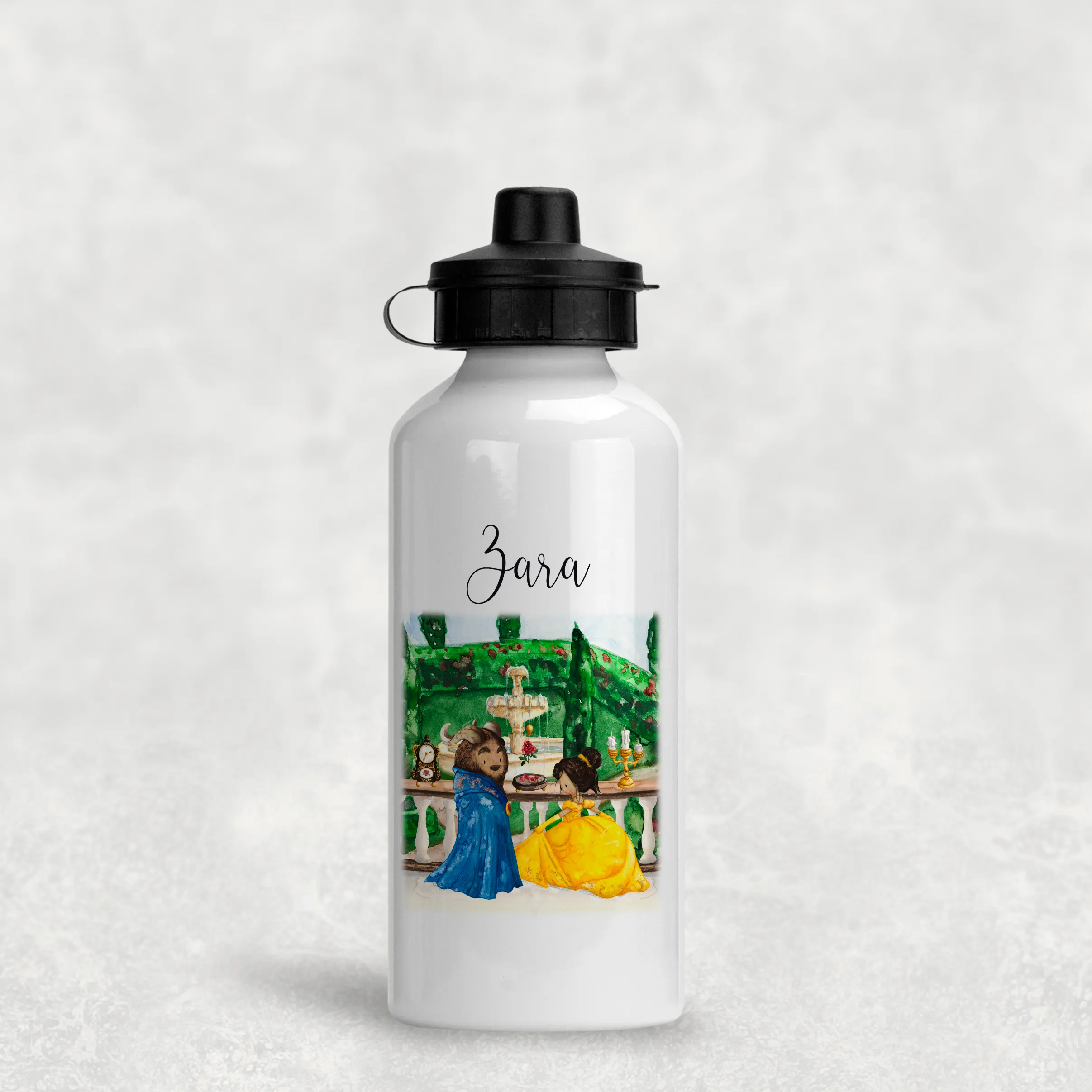 Beauty & The Beast Scene Personalised Aluminium Water Bottle 400/600ml