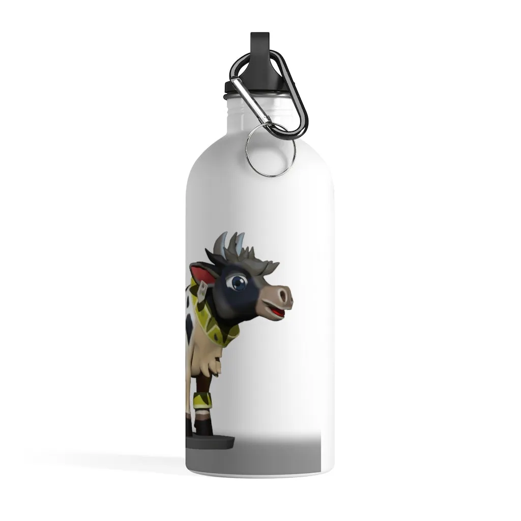 Black and White Cow Skin Stainless Steel Water Bottle