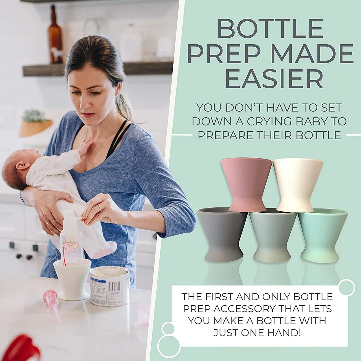 Bokee The Bokee Baby Bottle Holder - Light Grey