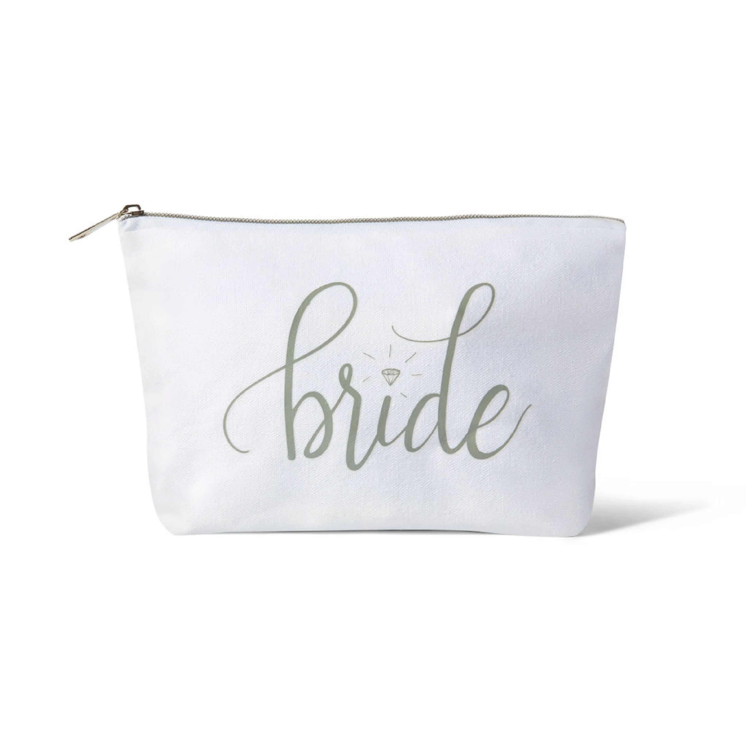 Bride Canvas Makeup Bag - Diamond Logo