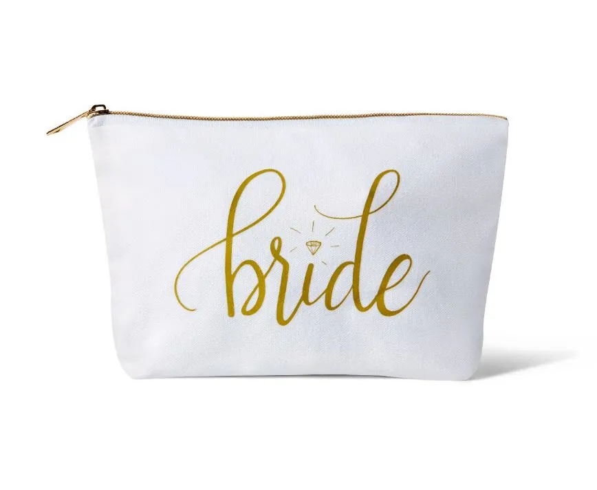 Bride Canvas Makeup Bag - Diamond Logo