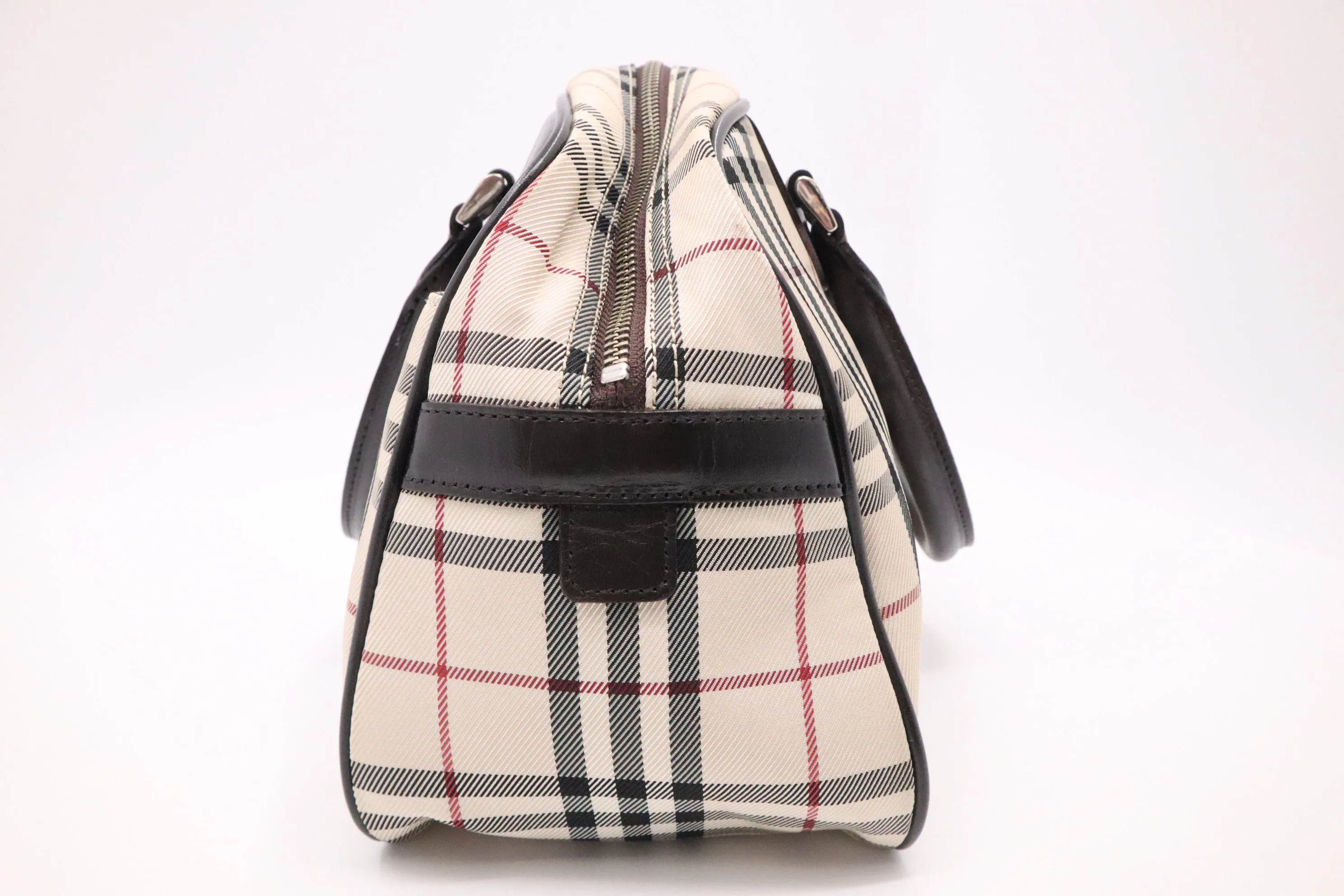 Burberry Boston Bag in Nova Check Canvas