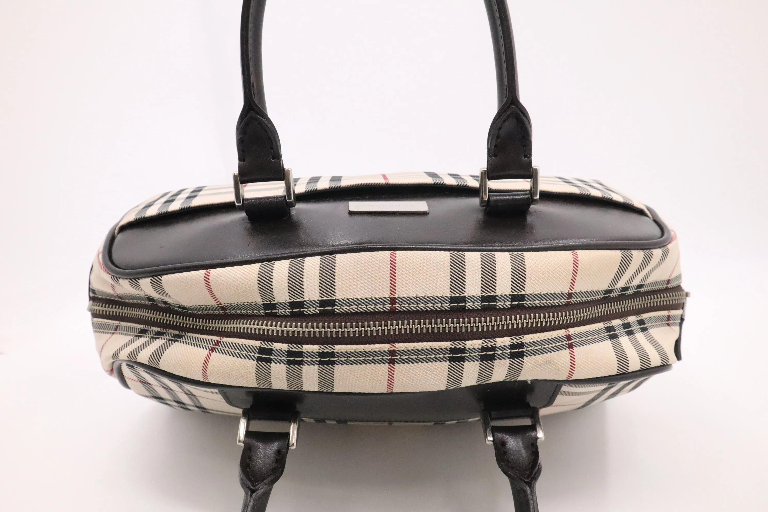 Burberry Boston Bag in Nova Check Canvas