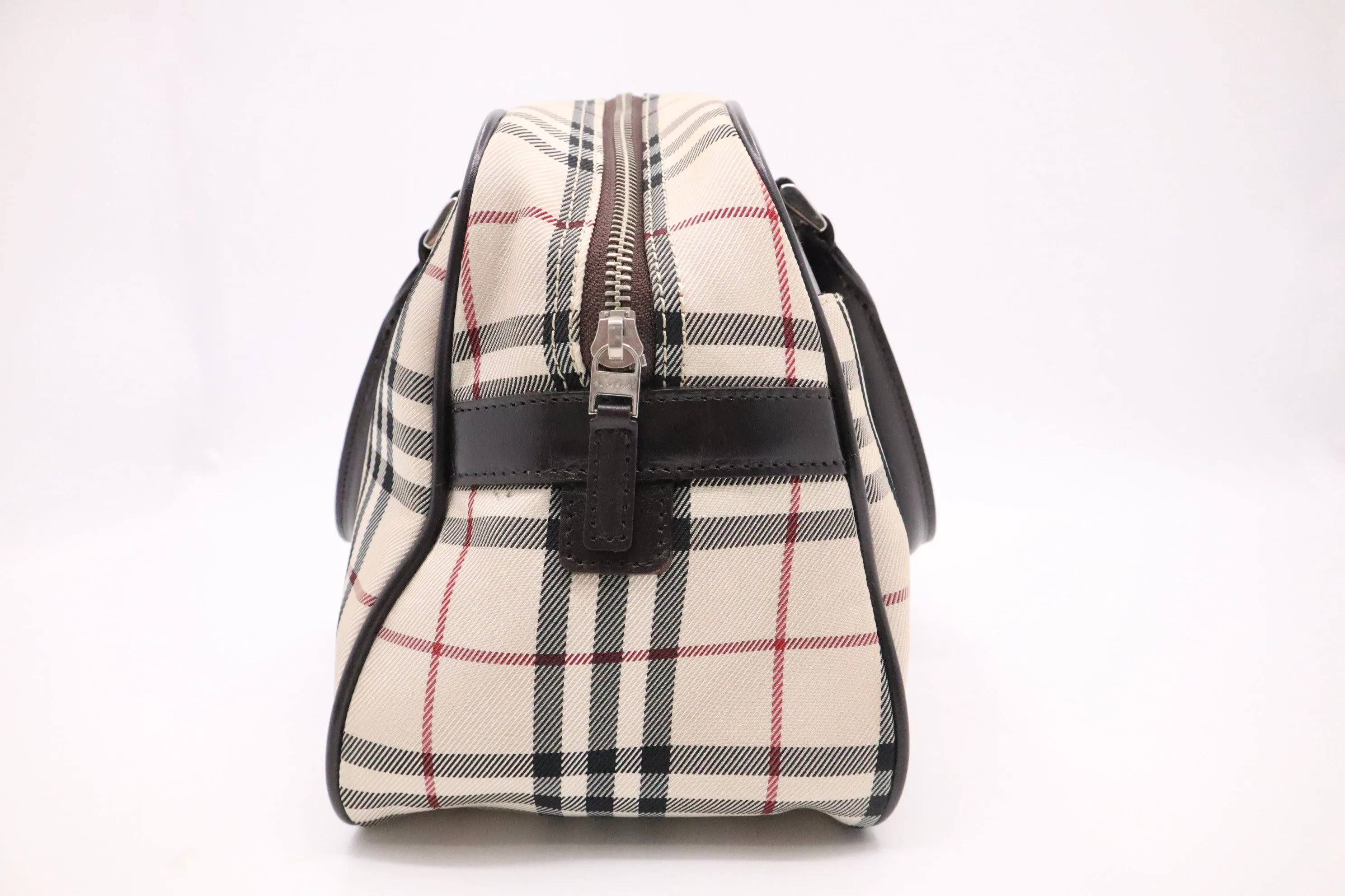 Burberry Boston Bag in Nova Check Canvas