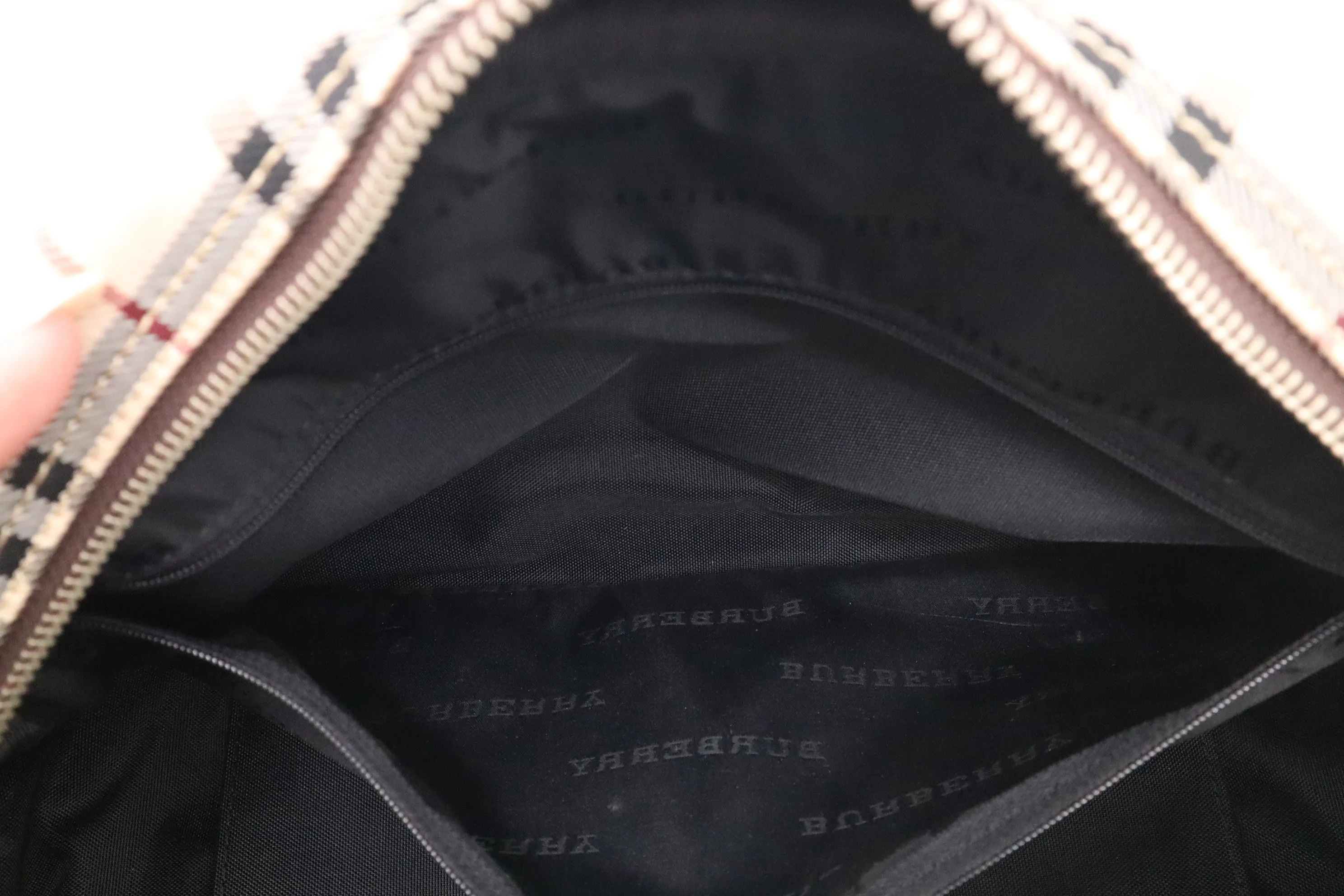 Burberry Boston Bag in Nova Check Canvas