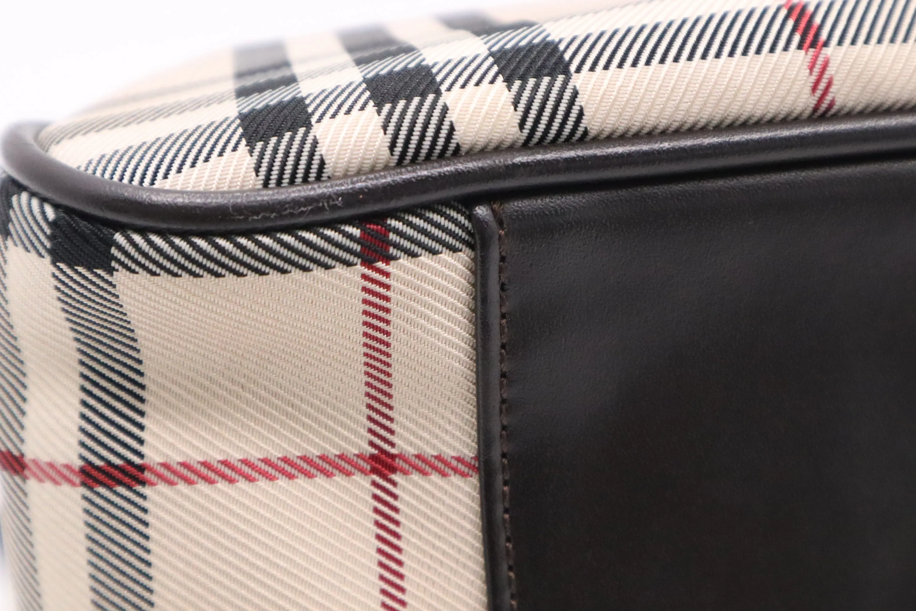 Burberry Boston Bag in Nova Check Canvas