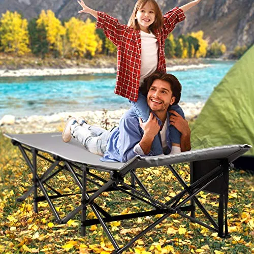 Camabel Folding Camping Cots for Adults Heavy Duty 79”x31” Extra Wide Potable Sleeping Cots ET350