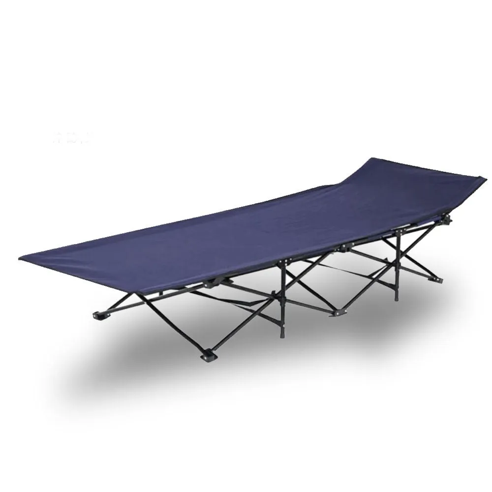 Camping Bed Folding Stretcher Light Weight with Carry Bag Camp Portable - navy