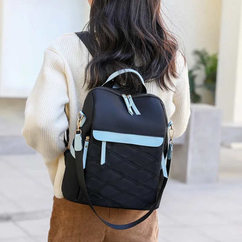 Casual Large-capacity Oxford Contrasting Backpack