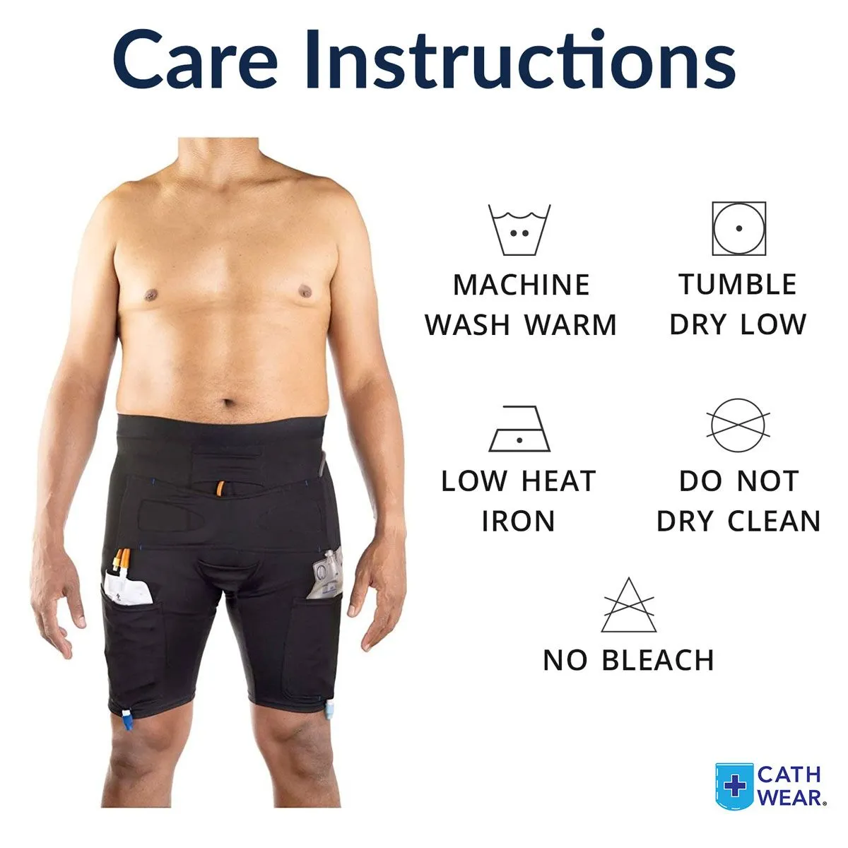 Cathwear Unisex Protective Catheter Underwear Leg Bag