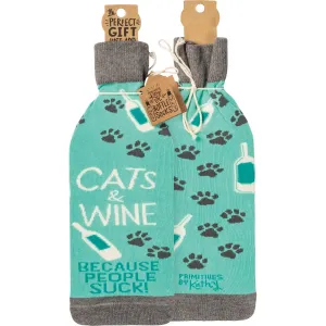 Cats & Wine Bottle Cover