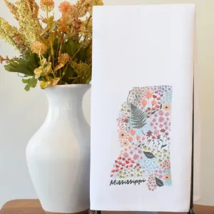 Charming Floral Mississippi Hand Towel