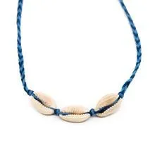 Charming Shark Braided Cowrie Choker