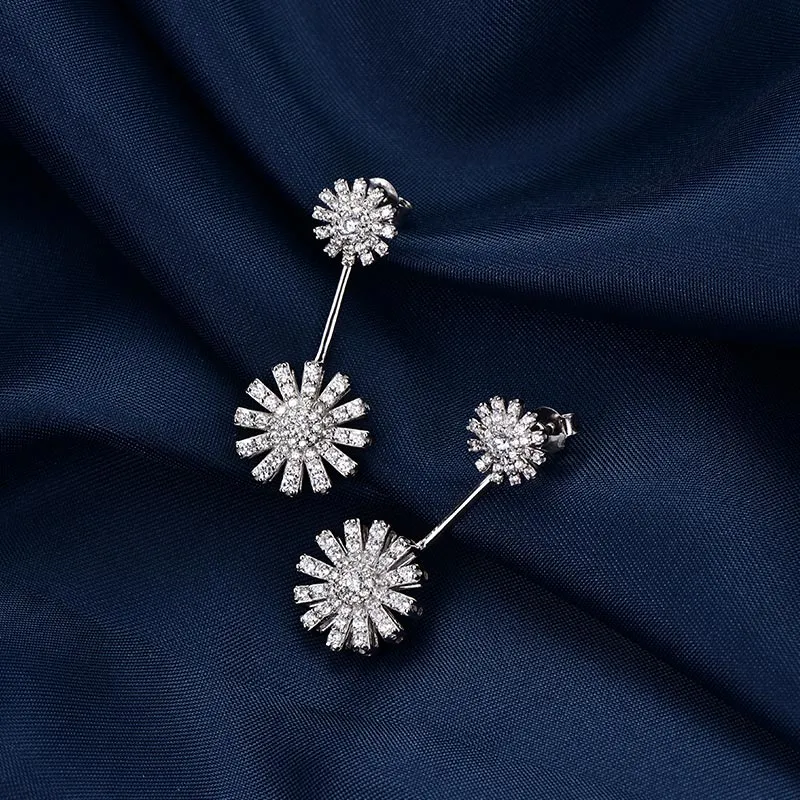 Charming Sunflower / Earrings Silver