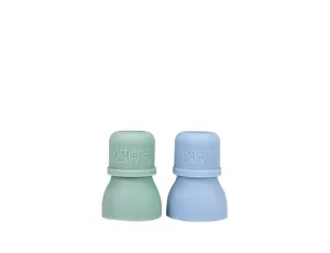 Cherub Baby Silicone Food Pouch Soft Spouts - Blue