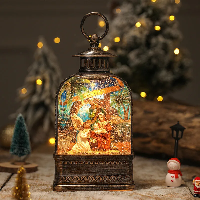 Christmas scene decoration decorations storefront music box portable children's birthday gift