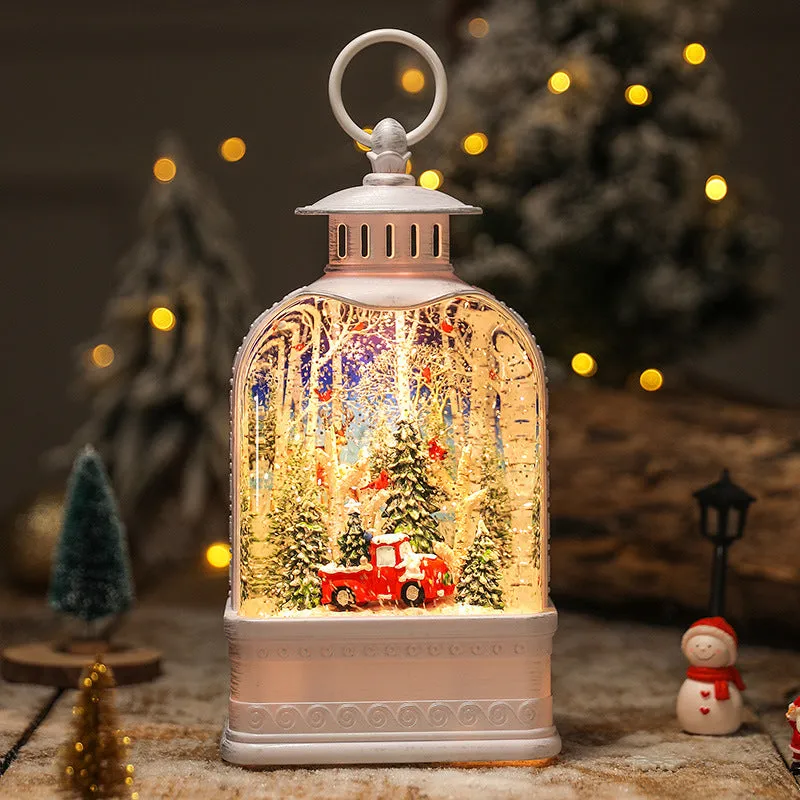 Christmas scene decoration decorations storefront music box portable children's birthday gift