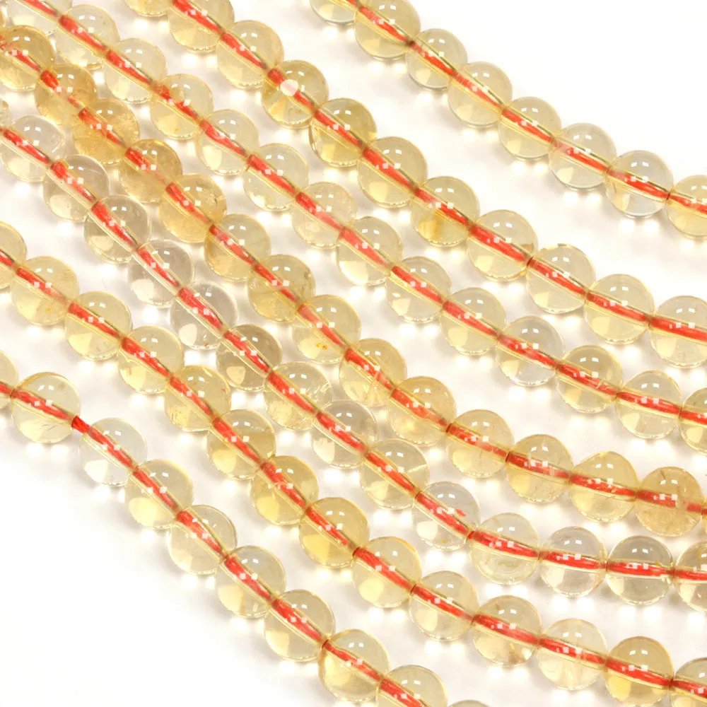 Citrine Round 6mm - String of 40cm