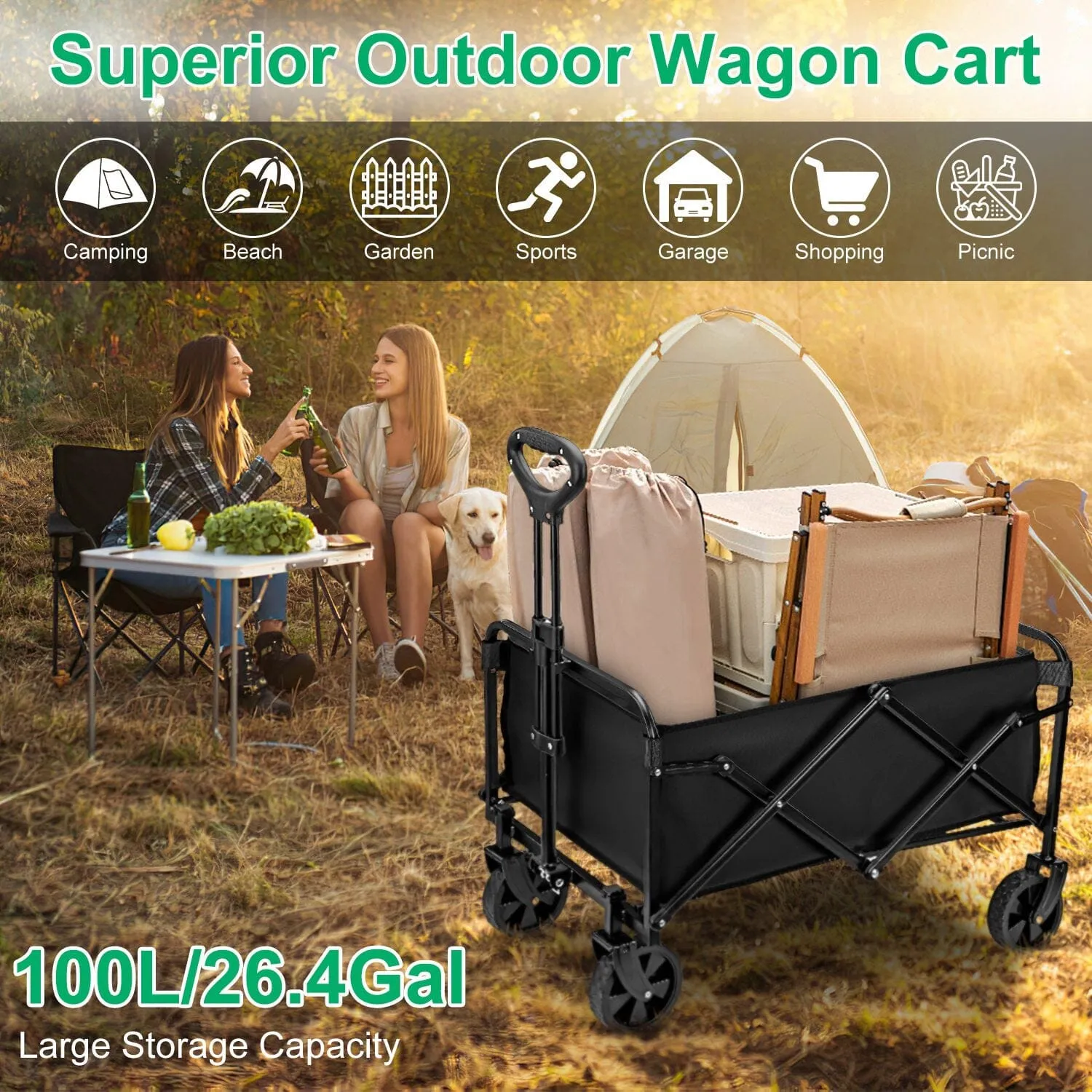 Collapsible Folding Wagon Cart