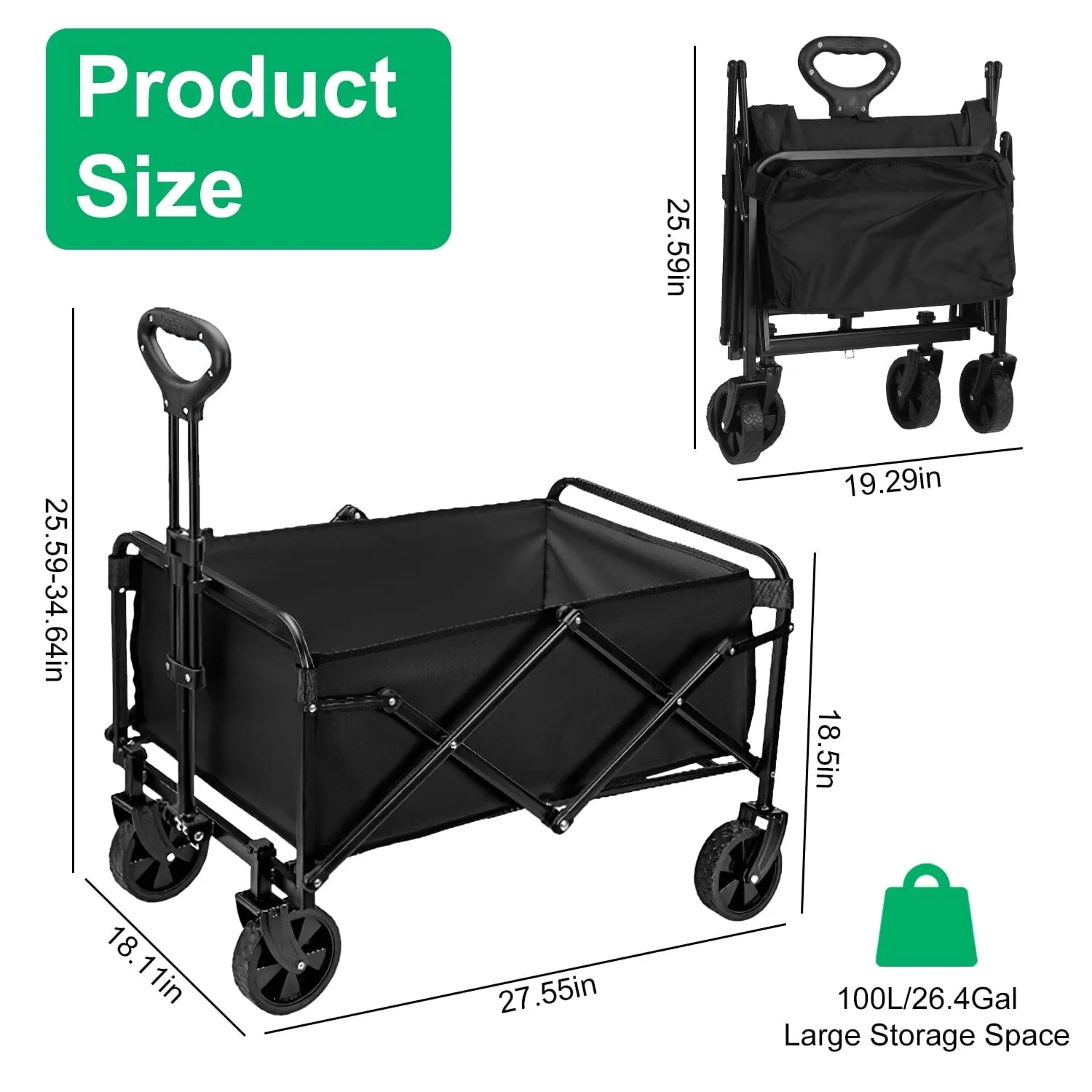 Collapsible Folding Wagon Cart