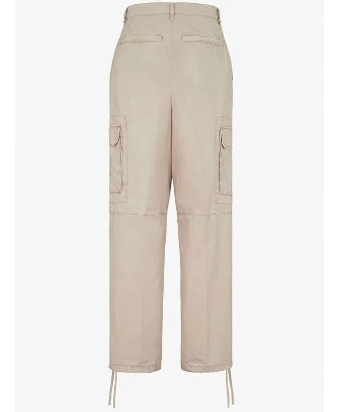 COTTON GABARDINE TROUSERS