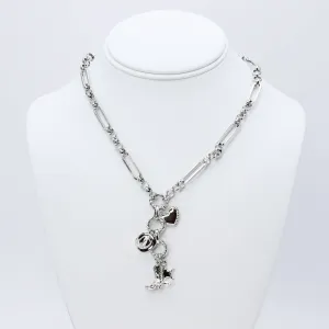 Cowgirl Charm Necklace Silver R7