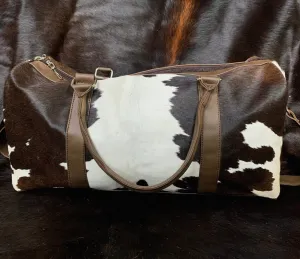 Cowhide Weekender Duffle Bag