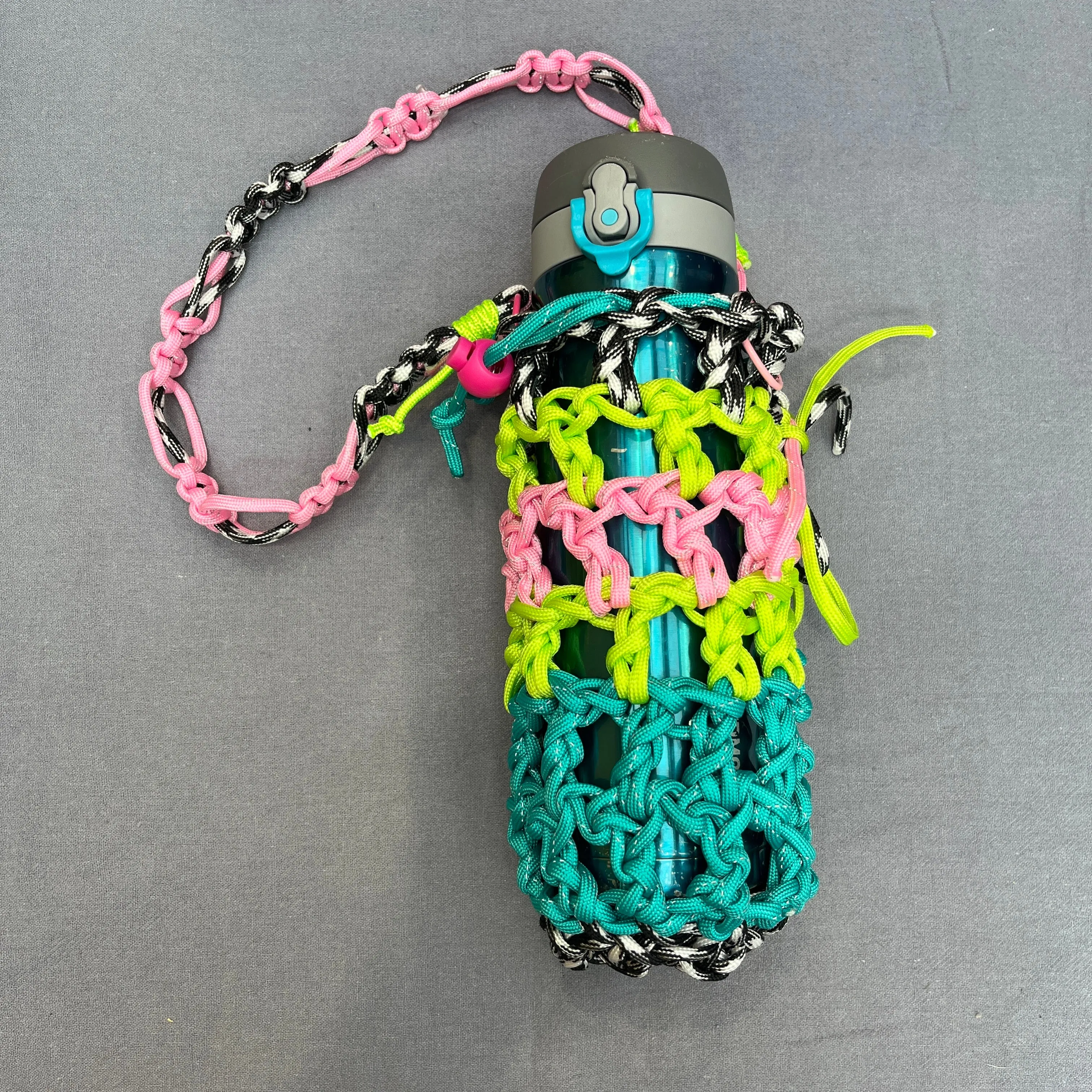 Crocheted Mini bag / bottle bag with wristlet