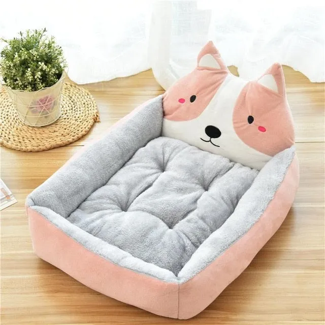 Cute Plush Cartoon Bed